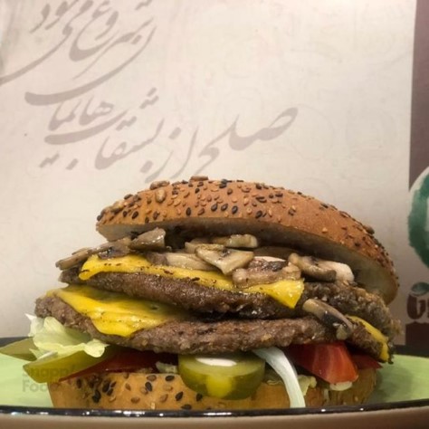 دابل چیز برگر ویژه - بشقاب سبز مشهد دابل چیز برگر ویژه